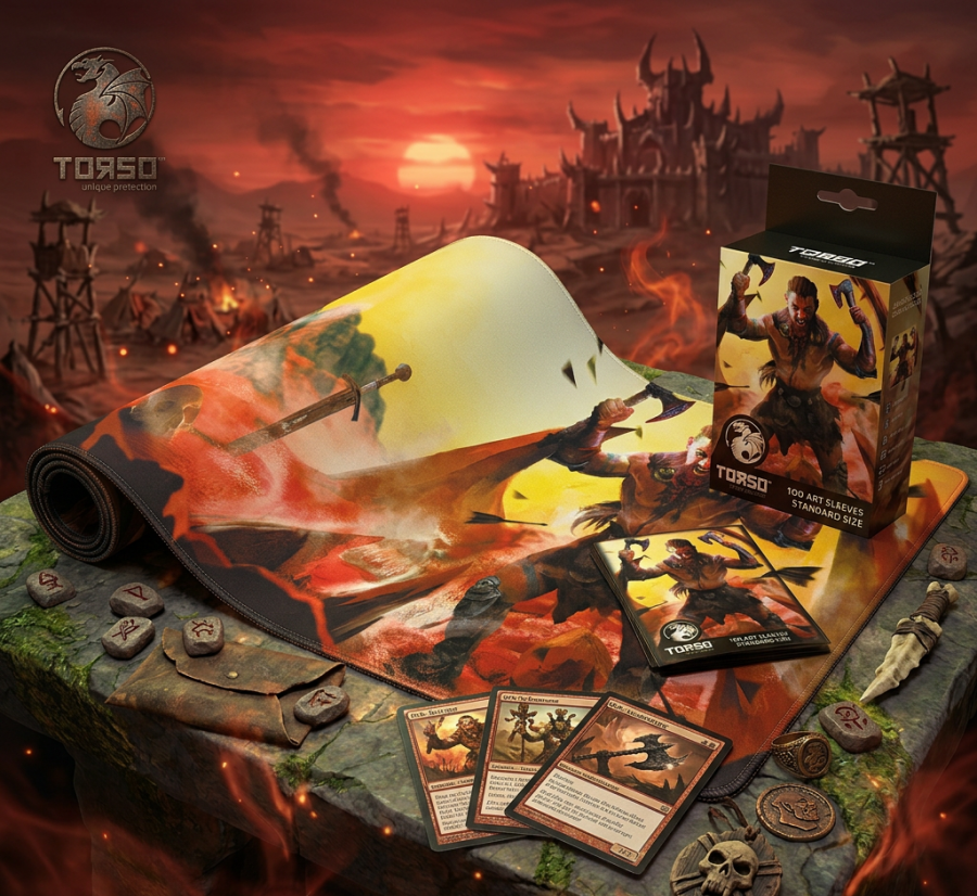 Art Sleeves & Playmat - Orc Slayer of the Dwarfs