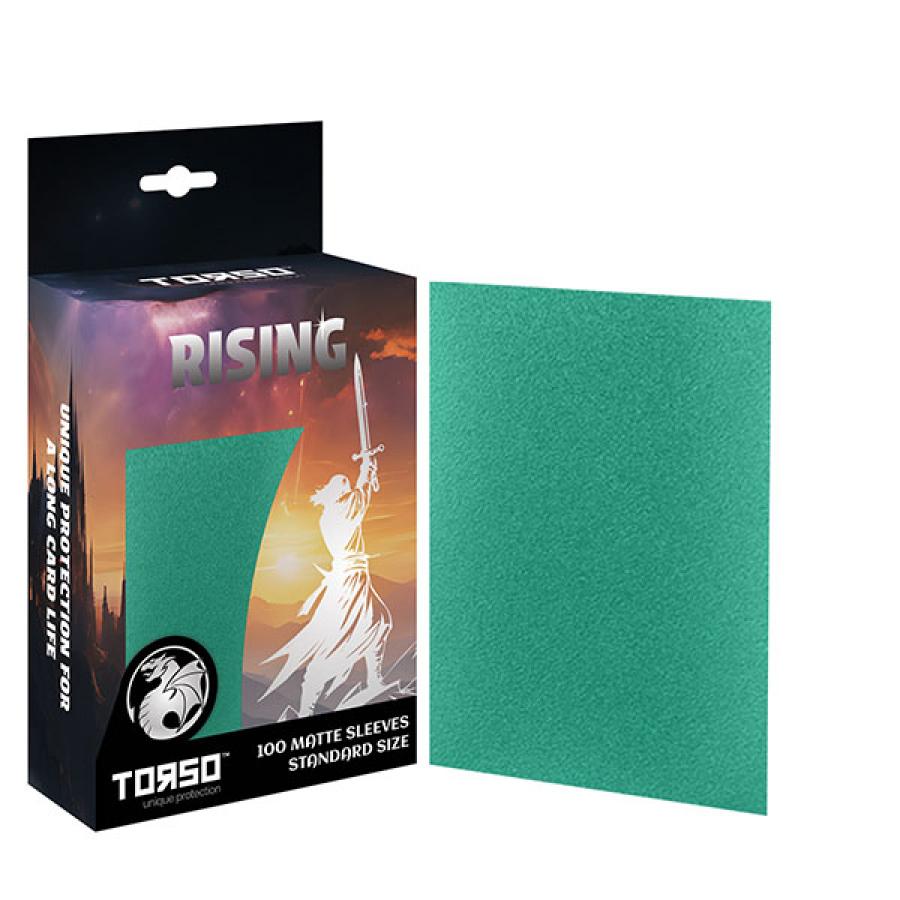 RISING 100 Matte Sleeves Standard Size - Türkis