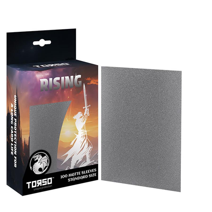 RISING 100 Matte Sleeves Standard Size - Silber