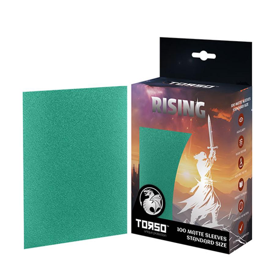 RISING 100 Matte Sleeves Standard Size - Türkis
