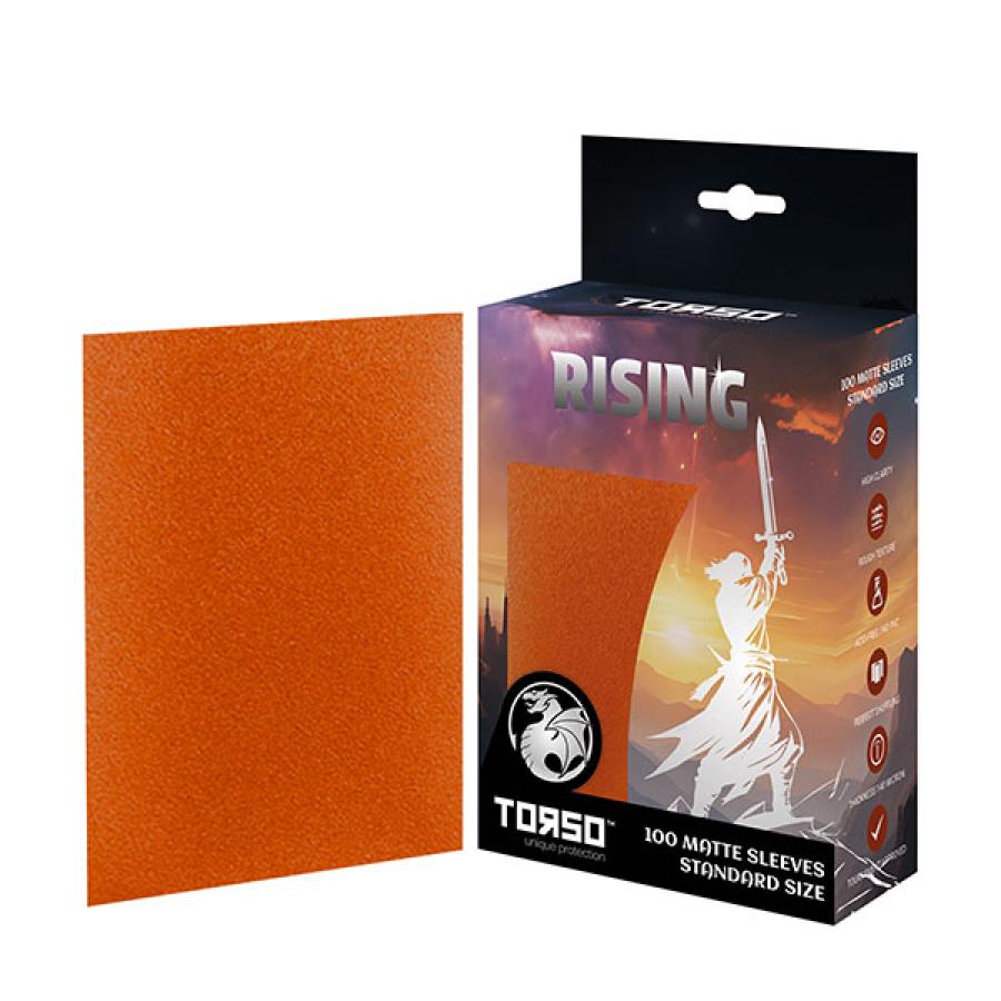 RISING 100 Matte Sleeves Standard Size - Orange