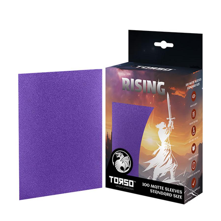RISING 100 Matte Sleeves Standard Size - Lila