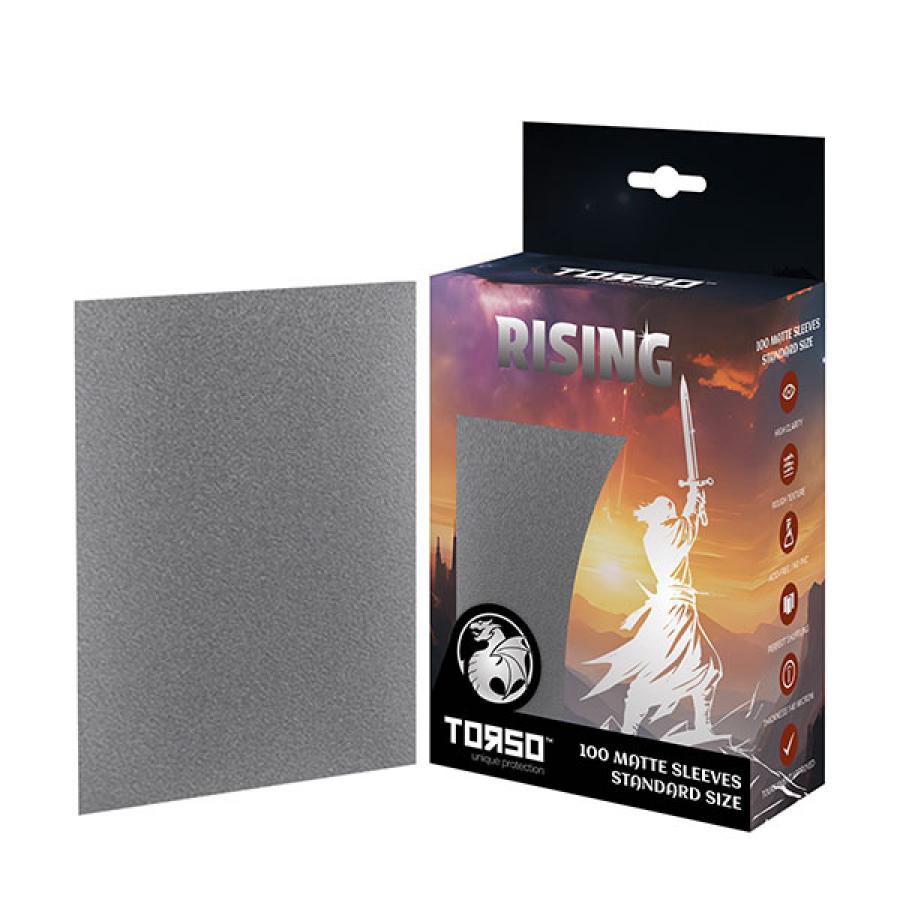 RISING 100 Matte Sleeves Standard Size - Silber