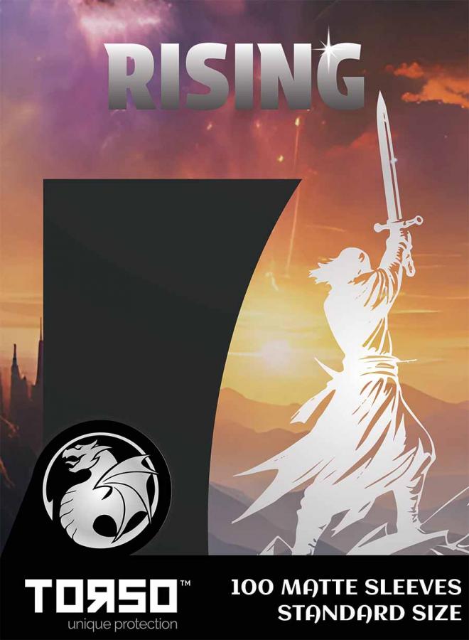 RISING 100 Matte Sleeves Standard Size - Schwarz
