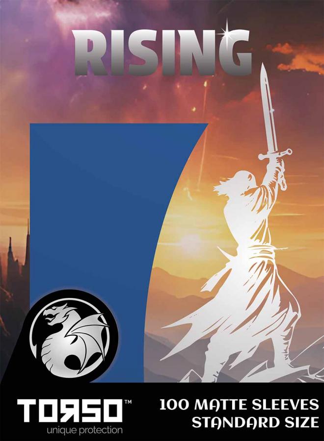 RISING 100 Matte Sleeves Standard Size - Blau