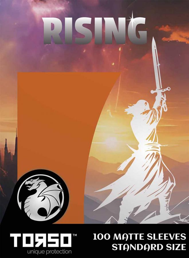 RISING 100 Matte Sleeves Standard Size - Orange