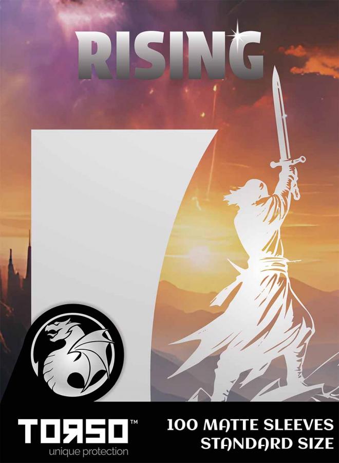 RISING 100 Matte Sleeves Standard Size - Weiß