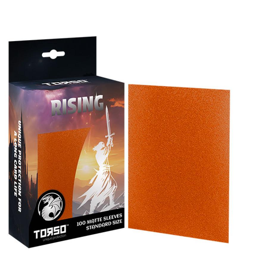 RISING 100 Matte Sleeves Standard Size - Orange