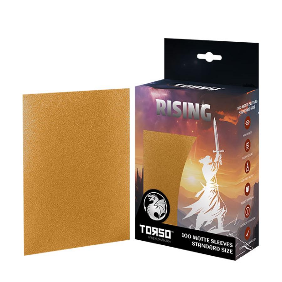 RISING 100 Matte Sleeves Standard Size - Gold