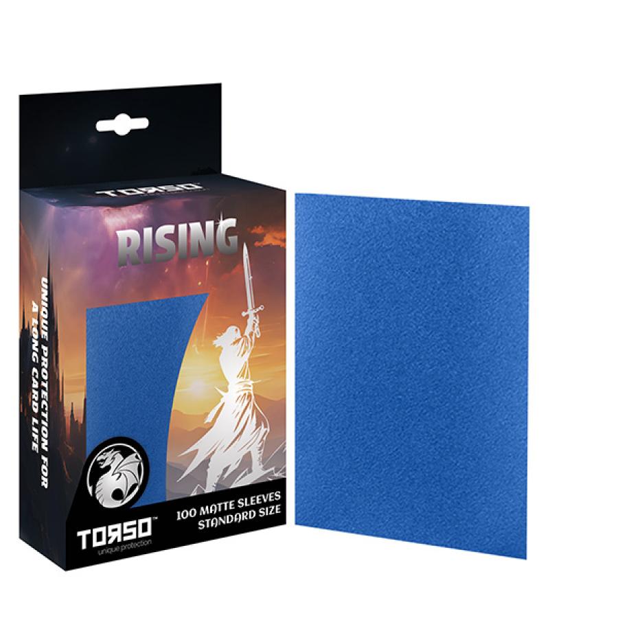 RISING 100 Matte Sleeves Standard Size - Blau