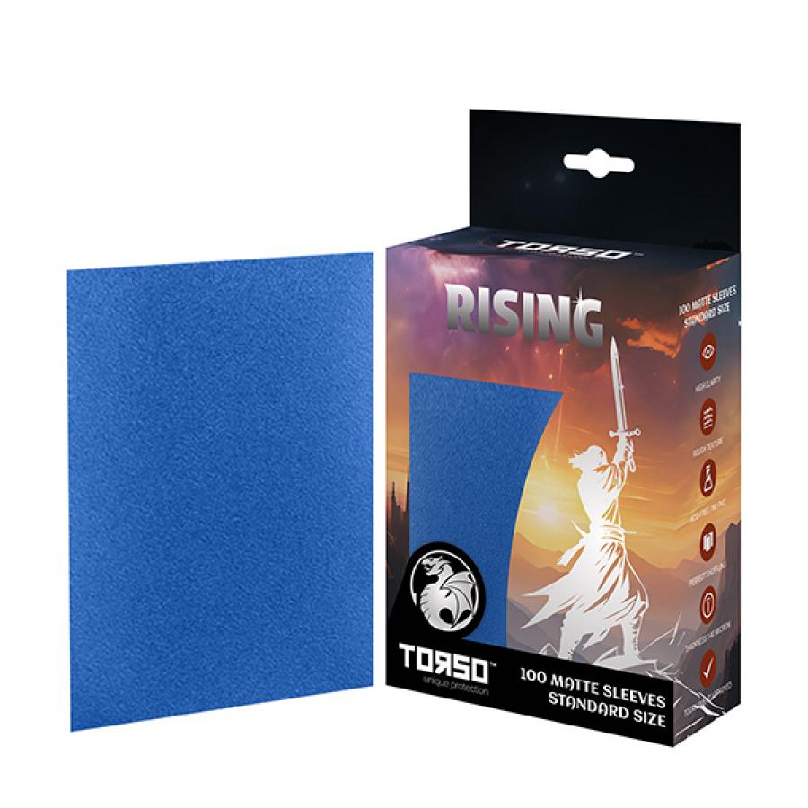 RISING 100 Matte Sleeves Standard Size - Blau